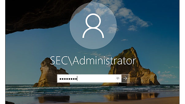 Screenshot zeigt Loginmaske als Sec Administrator - SEC Consult