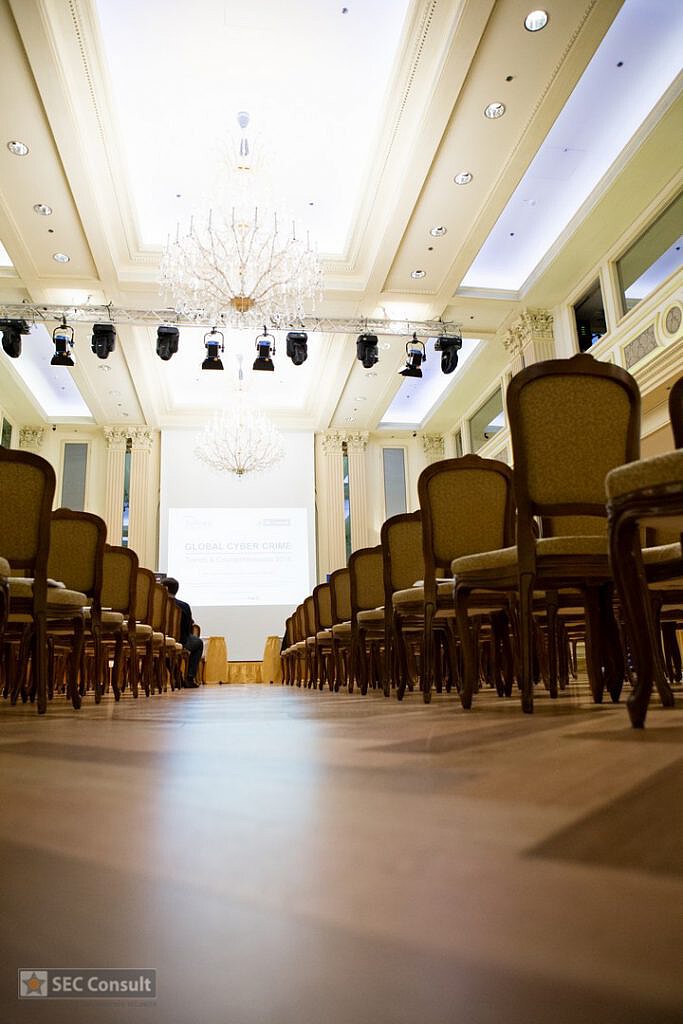 Empty Hall with chairs - Global cybercrime