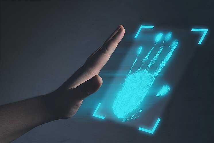 [Translate to German:] Biometric Authentication via handprint