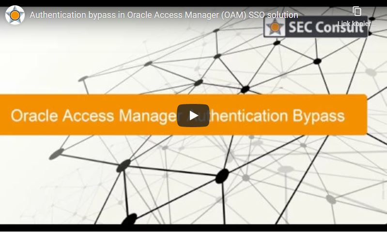 Oracle access manager - Youtube thumbnail
