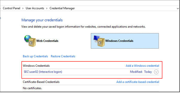Windows credentials modification notification screen - SEC Consult