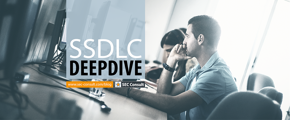 Werbebanner für SSDLC Deepdive zeigt Menschen am Computer